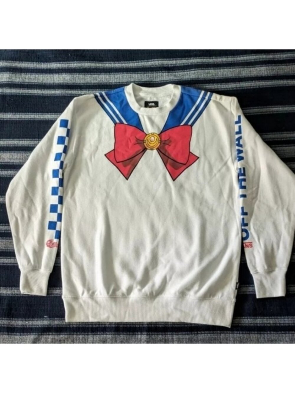 Vans X Sailor Moon Sweatshirt White Crewneck X Small Anime Graphic 062026 - Picture 2 of 7